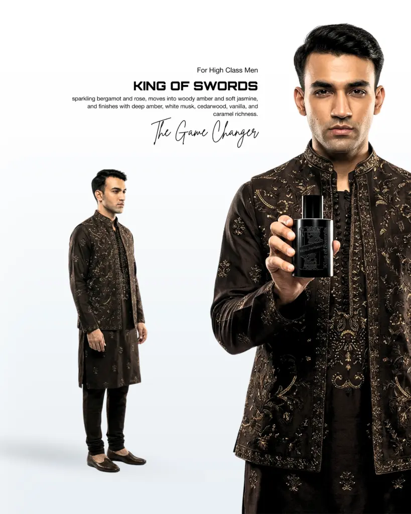 Model Grabbing King of Swords EDPI perfume bottle by Napa Perfumes Bangladesh